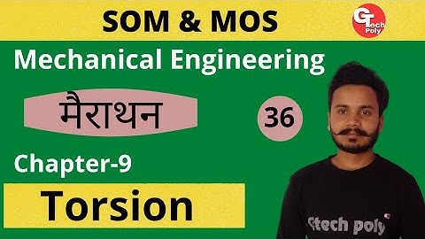 SOM | MOS | Lecture-36 | Chapter-9 | Torsion | Polytechnic 3rd semester @gtechpoly