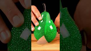 So realistic you have to touch to believe #crystalart #pear #decoration #handmade #emeraldpear