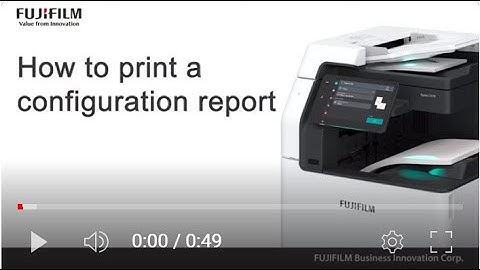 How to print a configuration report