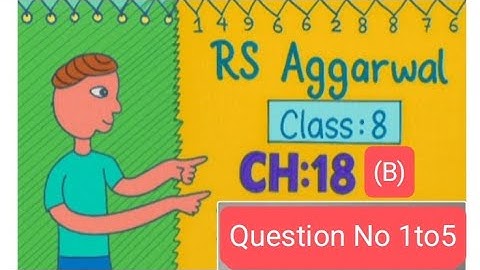Rs Aggarwal math book class 8 exercise 18b question number 1 to 5. 💯💯