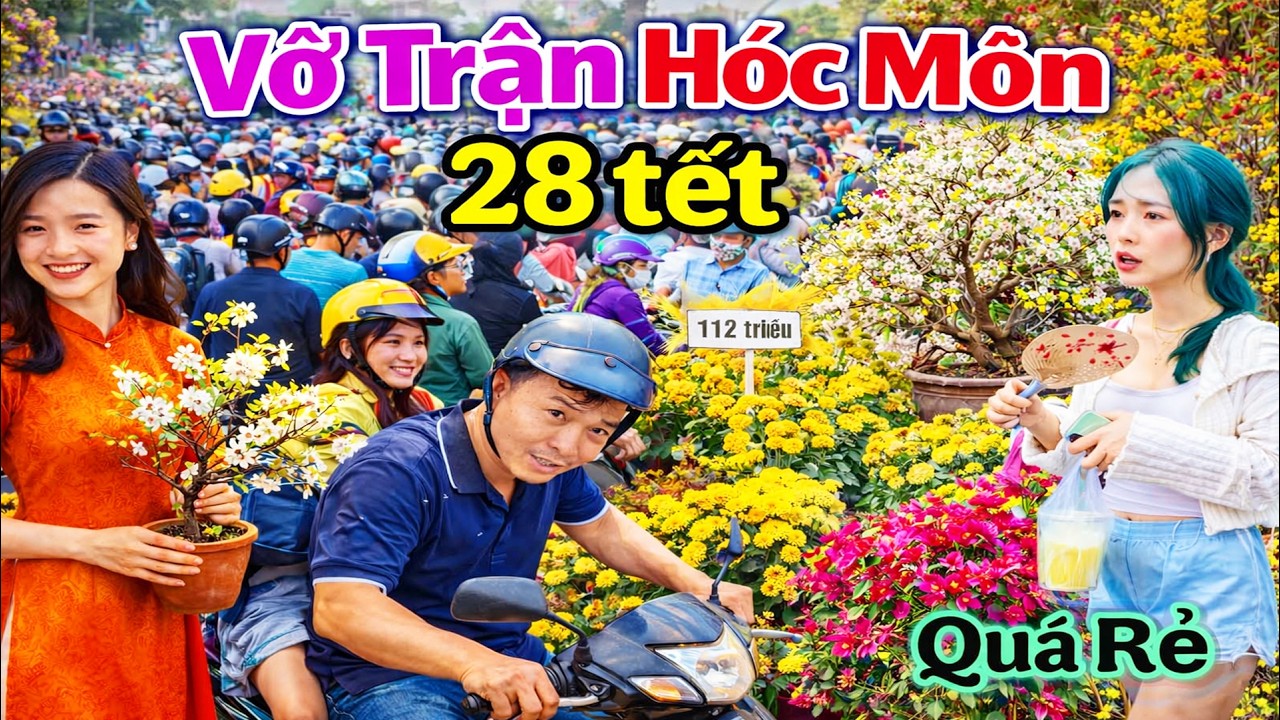 Chợ Hoa Tết 2026 Song Hành Hóc Môn | Vỡ Trận Mai Giá Hạ Siêu Rẻ Dân Ùn Ùn Tranh Nhau Để Mua