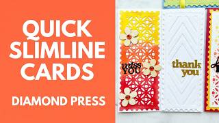 All About Quick Slimline Cards | Diamond Press Hello Slimline Background dies - HSN Autoship