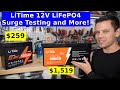 Litime lifepo4 mini and 460ah plus surge testing and teardown