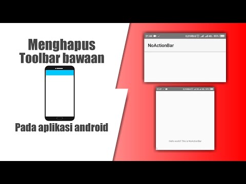 CARA MENGHAPUS TOOLBAR BAWAAN APLIKASI ANDROID - AIDE ANDROID STUDIO