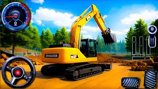 Transporting Heavy Excavator Road Construction - City Road Construction Game - Android Gameplay screenshot 1