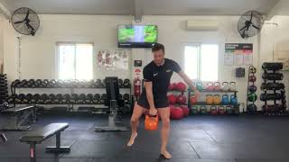 Kettlebell Alternating Kickstand Swing demonstration