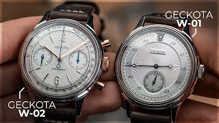 The Geckota Workshop Collection W-01 Jump Hour & W-02 Chronograph
