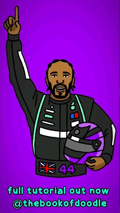 How To Draw LEWIS HAMILTON 🏆 in 1 minute! #howtodraw #lewishamilton # ...