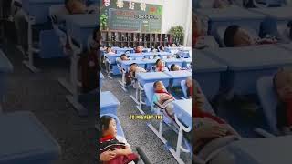 Short Nap taking by Children during School Hours in China #shortvideo #china 😘