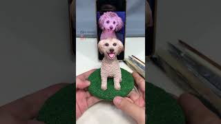 Handmade Teddy Dog clay sculpture — step by step.