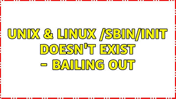Unix & Linux: /sbin/init doesn