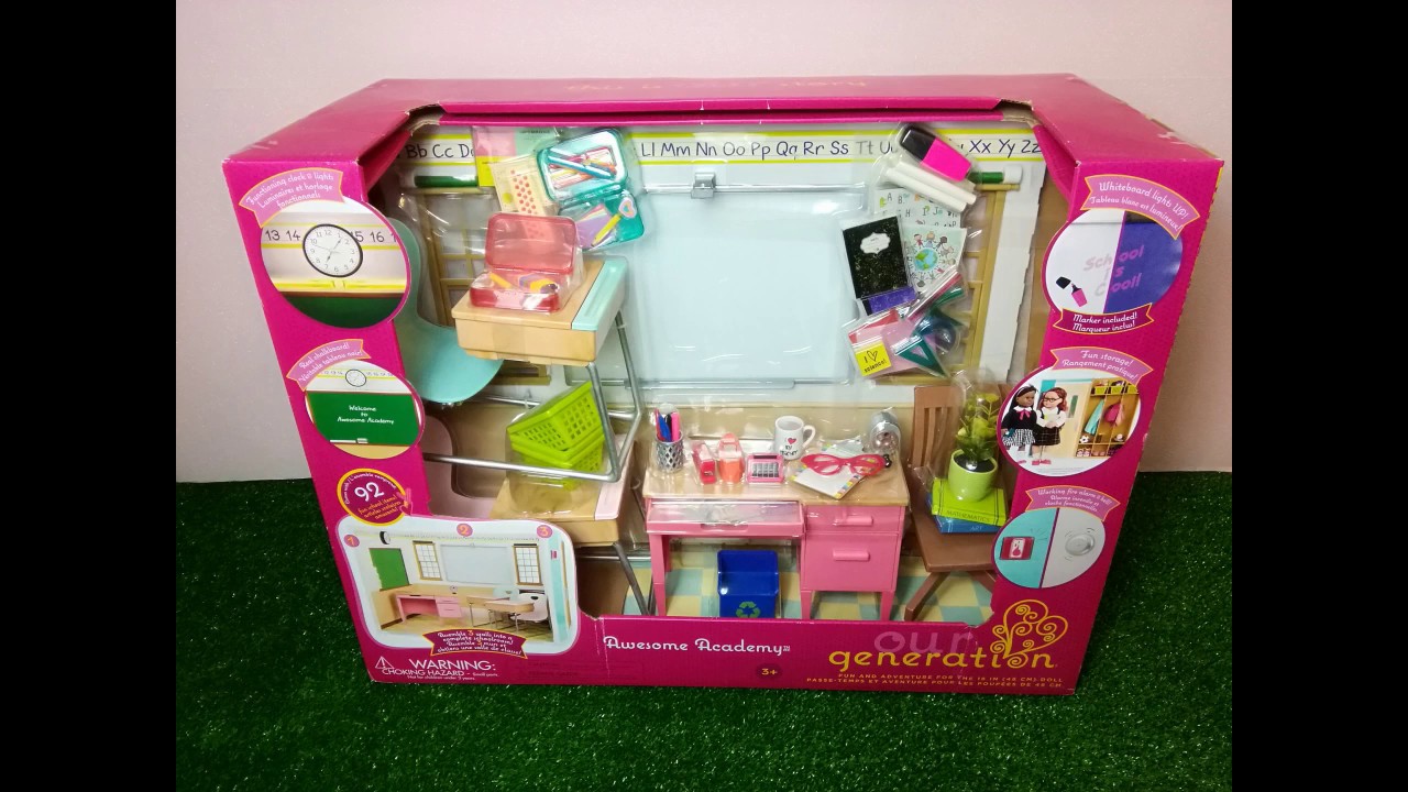 Our Generation Class Room Set American Girl Doll School Youtube