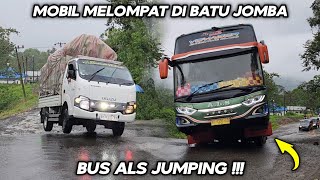 Car Jumping!!! ALS Bus Jumping on the Rock Jomba Hill