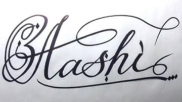 Aashi Name Signature Calligraphy Status | How to Cursive write with cut Marker #aashi @Aashi