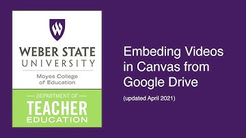 Embed GDrive Video on Canvas