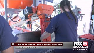 Sand bagging in the valley operated by veterans