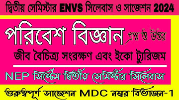 B.A 2nd Sem ENVS / EVS Syllabus Burdwan University 2024 | B.A 2nd Sem ENVS / EVS Suggestion 2024