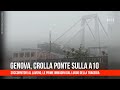 Genova, il momento del crollo del ponte sulla A10