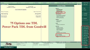 Amazing and useful 75 Tally TDL ,   Important Tally  Add on for Accountants and Business People