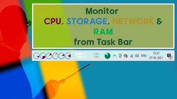 How to monitor CPU Storage Network and RAM from Task Bar in Windows | internet speed meter for PC