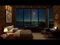 Fall Asleep Within Minutes in this Cozy Room - Autumn Heavy Rain &amp; Thunder on your Window