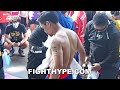 PACQUIAO TAKES OFF SHIRT & THE LADIES BLOW KISSES AND CHEER; GETTING RIPPED & READY FOR SPENCE