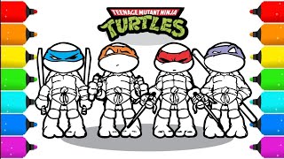 TMNT kids fun coloring pages drawing and painting | super heroes coloring pages