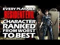 Every Playable Resident Evil Character Ranked From WORST To BEST