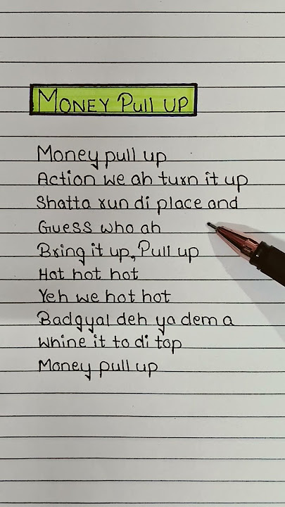 Money Pull Up (Lyrics) ~ Blaiz Fayah x Maureen 🖤 #lyrics # song