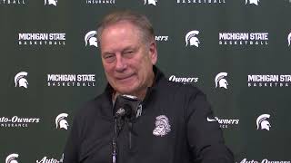 Interview: Tom Izzo speaks after UPSET win over No. 14 Arkansas