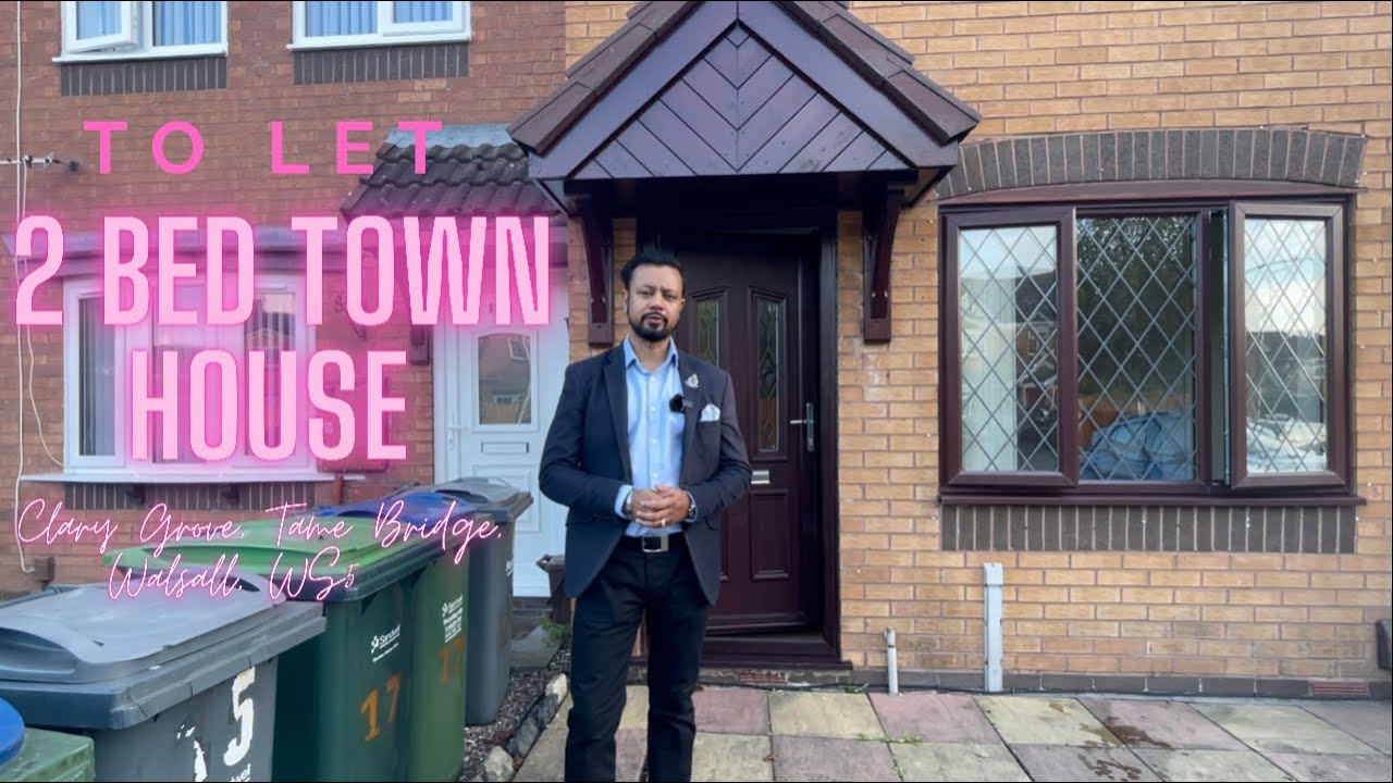 TO LET 2 Bed Town House, Clary Grove, Tame Bridge, Walsall, WS5