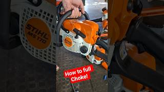 How to full choke a Stihl ms170 chainsaw. #michaelstoolbench #ms170 #chainsaw #stihl