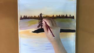 Beautiful Morning How To Acrylic Painting For Beginners Relaxing Satisfying Art ASMR