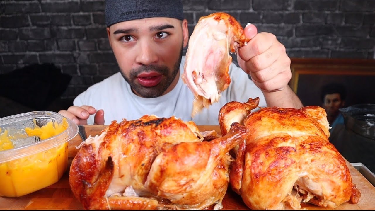 (АСМР) Курица-гриль Costco, домашний картофельный салат и сырный соус Mukbang