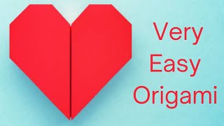 easiest origami heart | how to make an origami heart | origami making tutorial