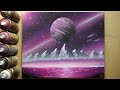 Pink Mountains - SPRAY PAINT ART