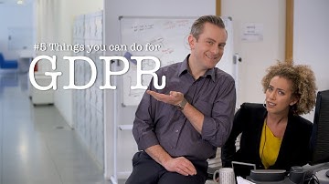 Five Things You Can Do for GDPR