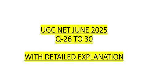 UGC NET June 2025 Library science Q 26-30 with Detailed Explanation