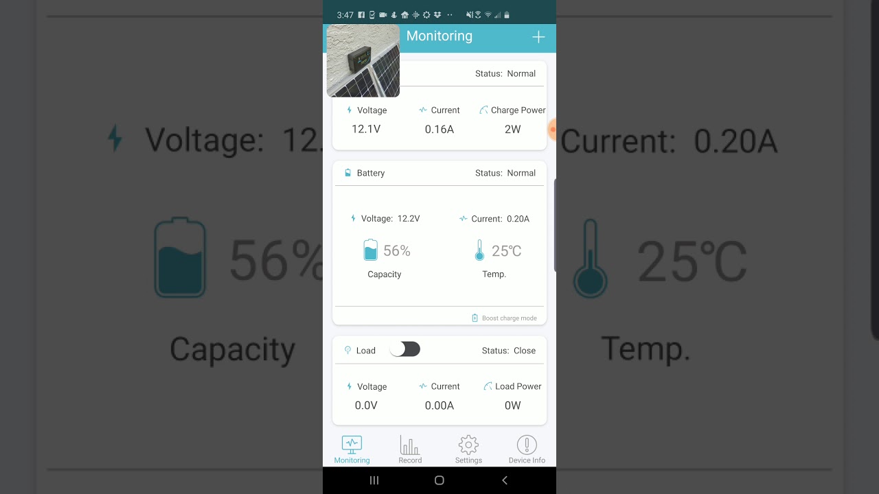 Renogy BT app settings Android iOS