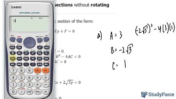 Identify conic sections without rotating axes