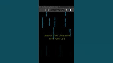Create a Matrix Text Animation with Pure CSS!
