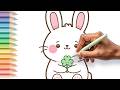 DIBUJA FÁCIL este Conejito de la Suerte Cute &amp; Kawaii 🍀