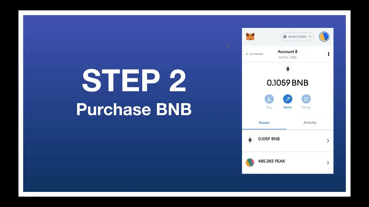 Getting Binance Coin (BNB) to MetaMask Wallet for Staking (BNB Stake, PEAK, etc) - STEP 2 - YouTube