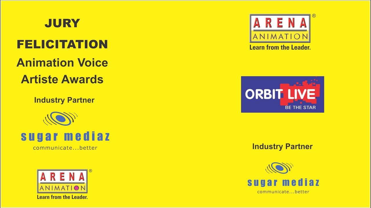 Jury Felicitation - Animation Voice Artiste Awards - Sugar Mediaz- Arena Animation