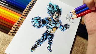 Drawing Vegeta Super Saiyan Blue From Dragon Ball Super screenshot 5