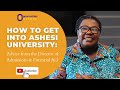 How to get into ashesi university advice from the director of admissions  financial aid
