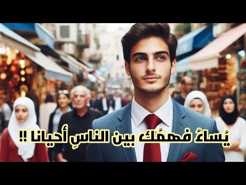 يساء فهمك بين الناس أحيانا فيخلقون لك الأوصاف ألوانا لا تعش أسيرا لآراء الآخرين حكمة