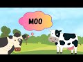 Learn Animal Names And Sounds | Moo Cow Song | Wild Animals In The Forest | Nursery Rhymes #animals