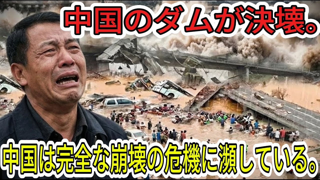 【中国経済崩壊】中国でダム爆発相次ぐ！洪水と貧困が「国家崩壊」の最終章を刻む。中国の夢は終わったのか？