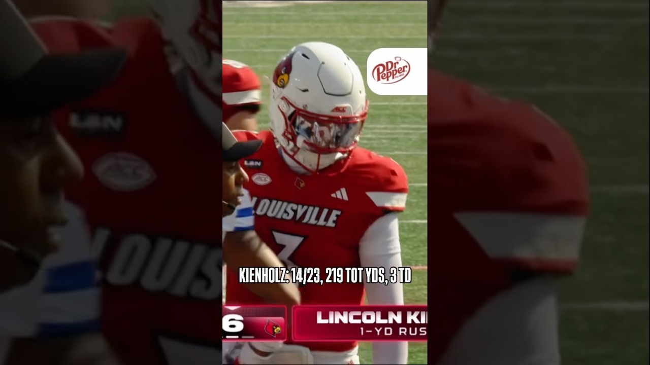 Lincoln Kienholz lit it up 🔥 #collegefootball #louisville #accfootball #cfb #louisvillefootball